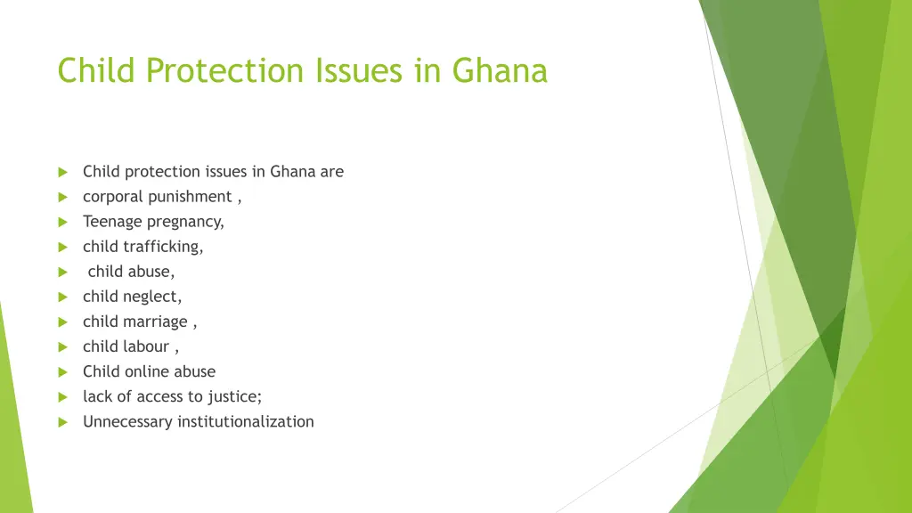 child protection issues in ghana