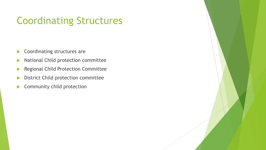 coordinating structures