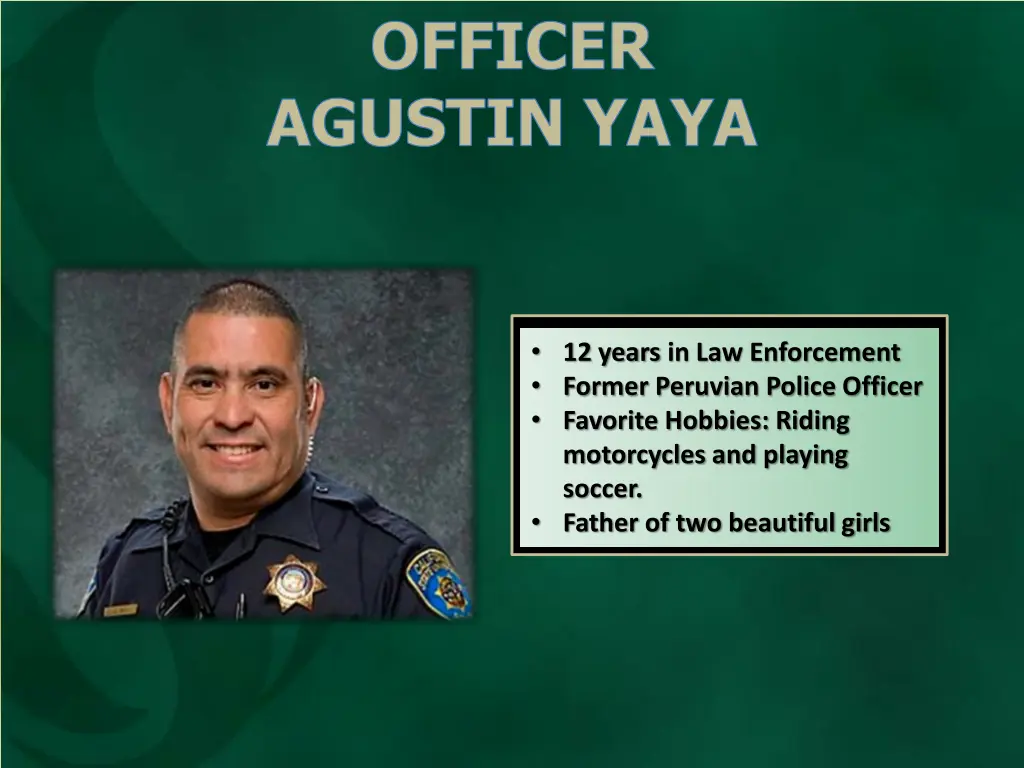 officer agustin yaya