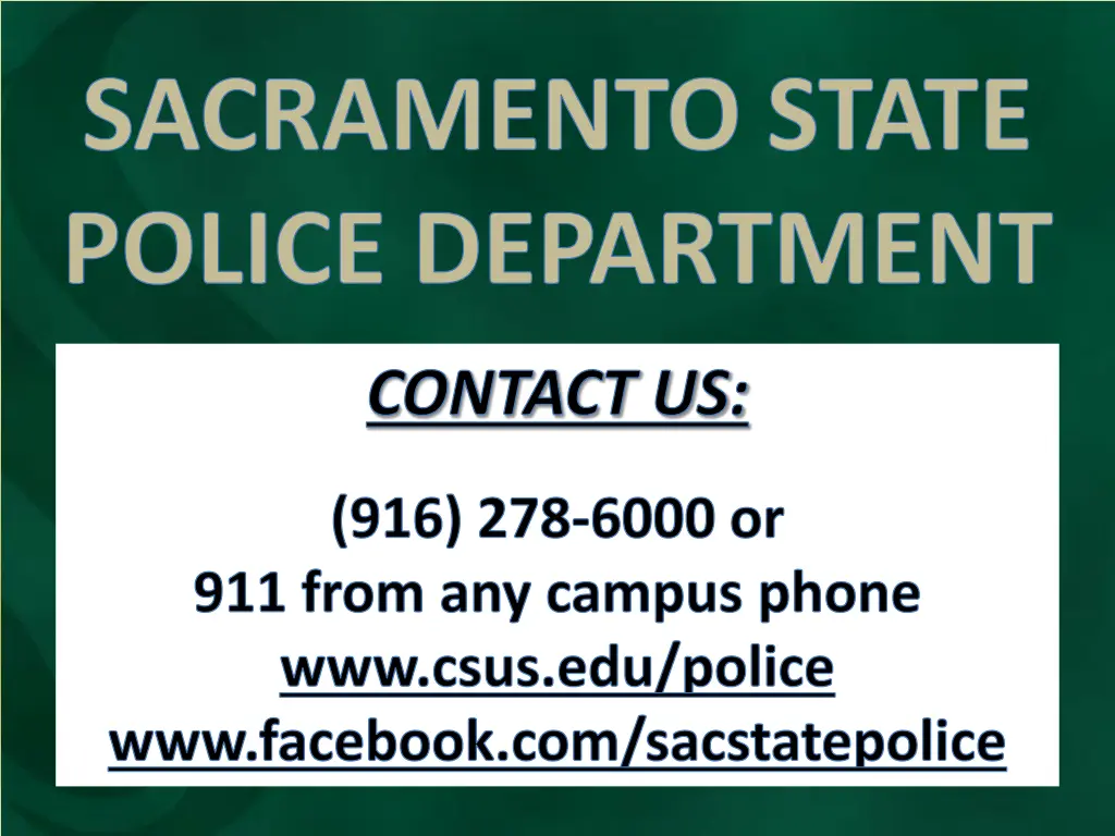 sacramento state police department