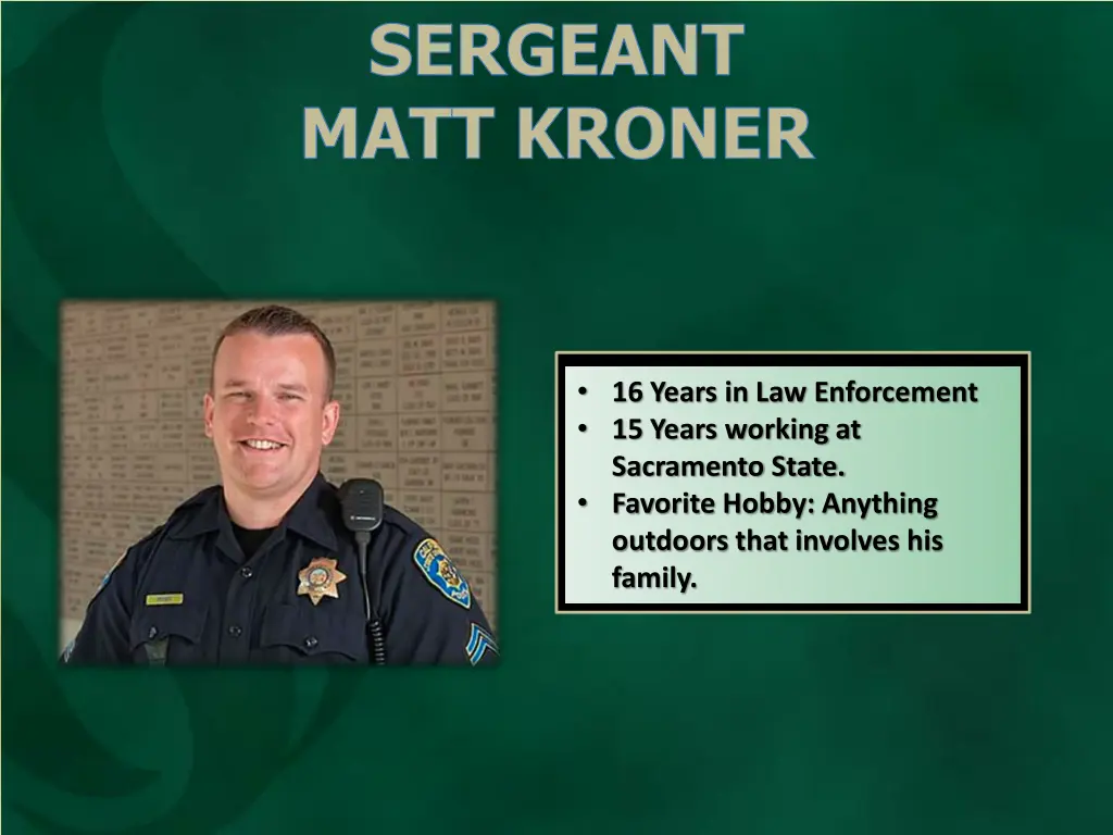 sergeant matt kroner