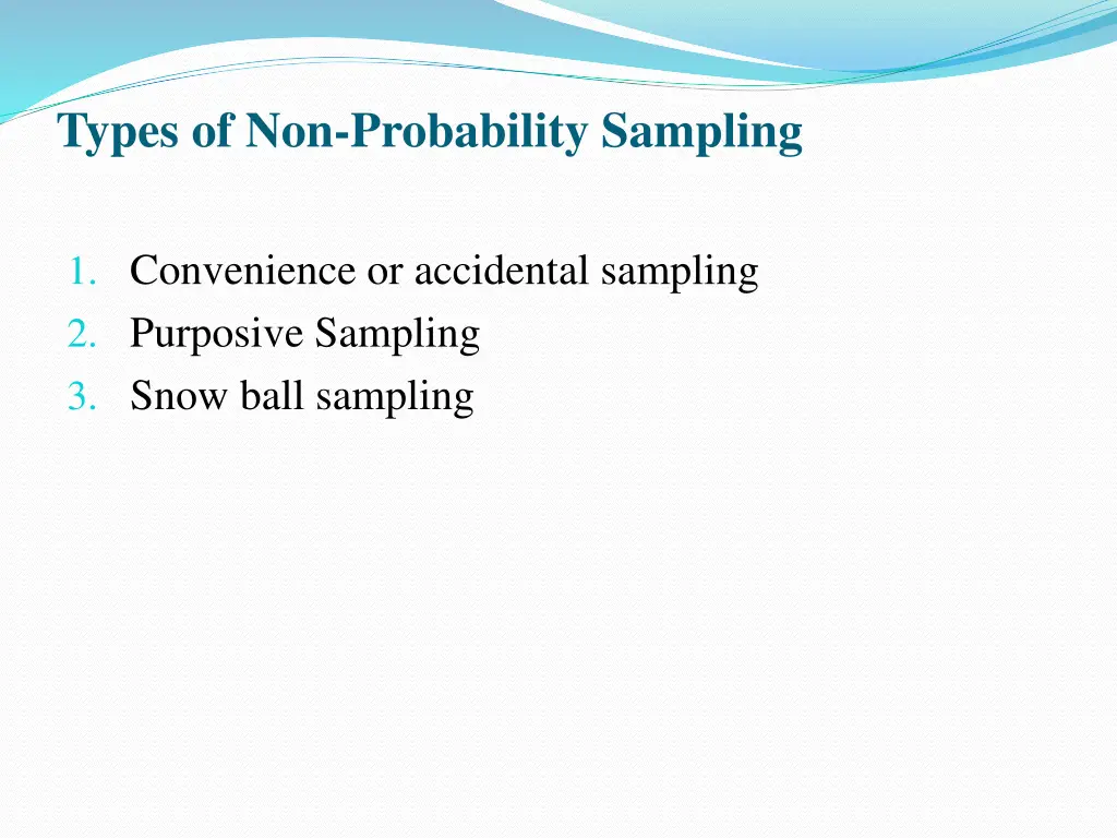 types of non probability sampling
