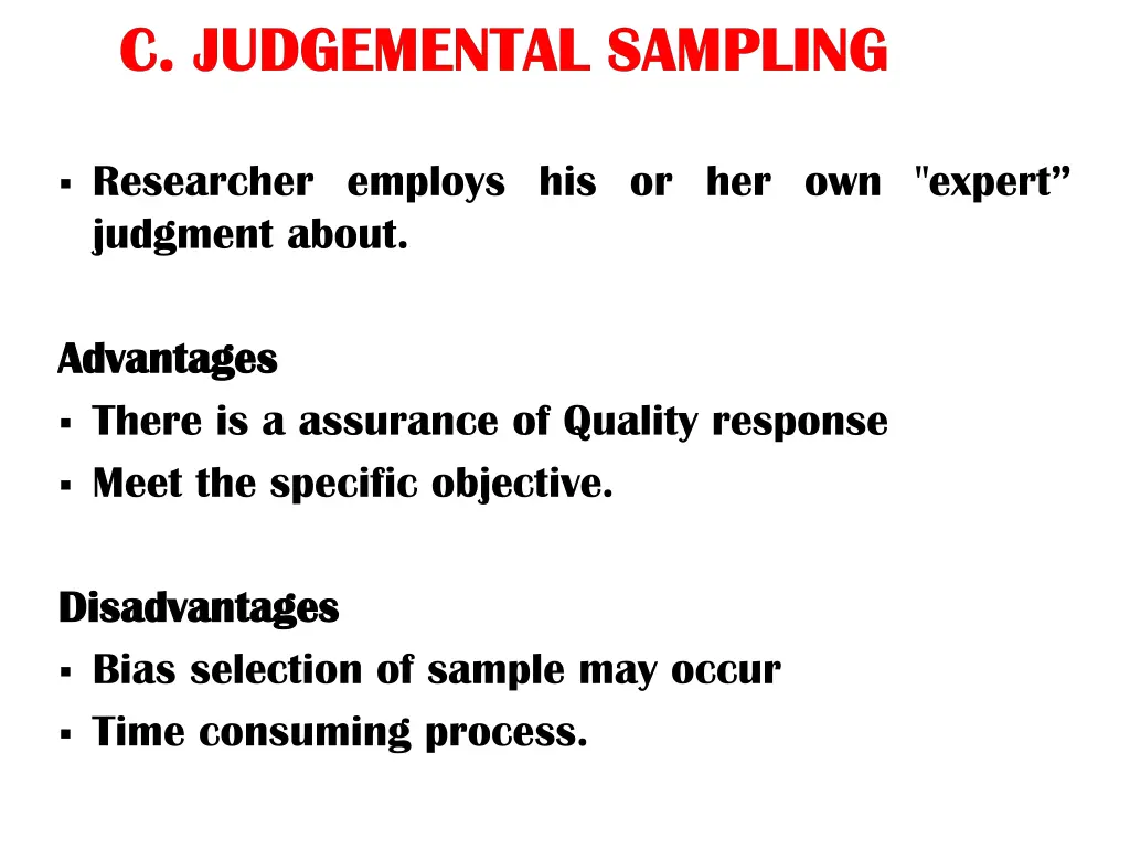 c judgemental sampling c judgemental sampling