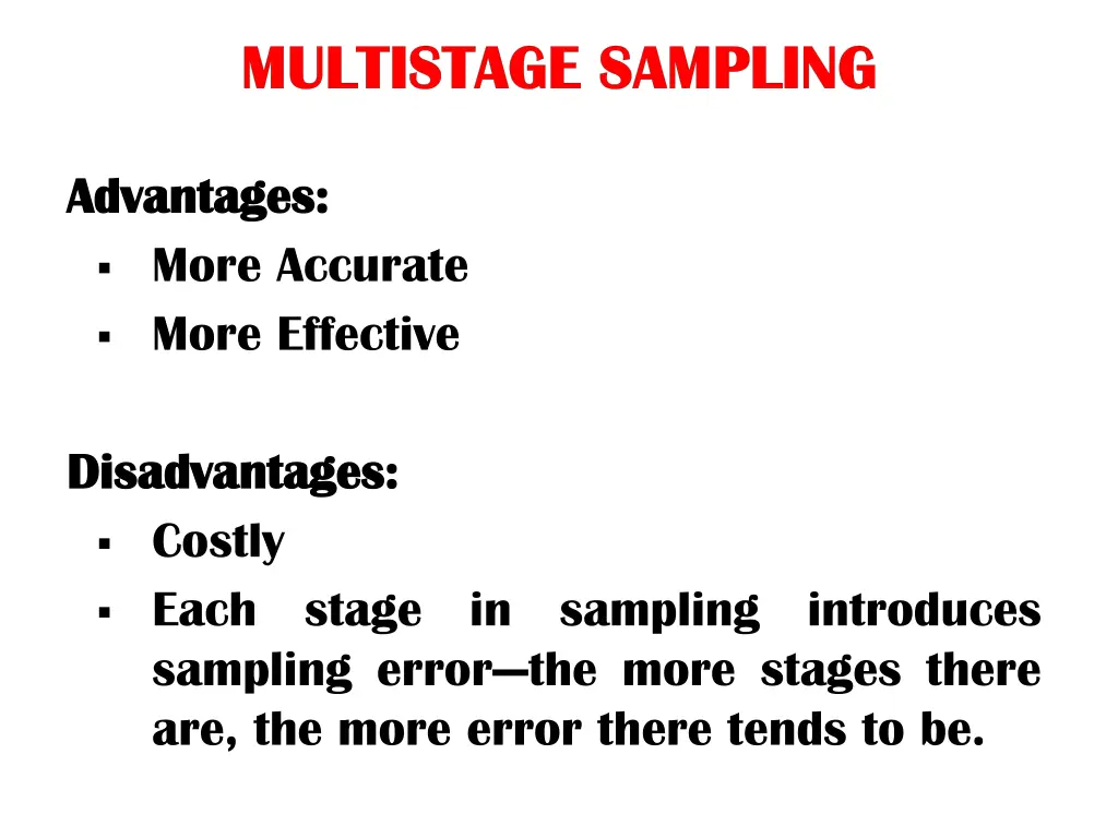 multistage sampling multistage sampling