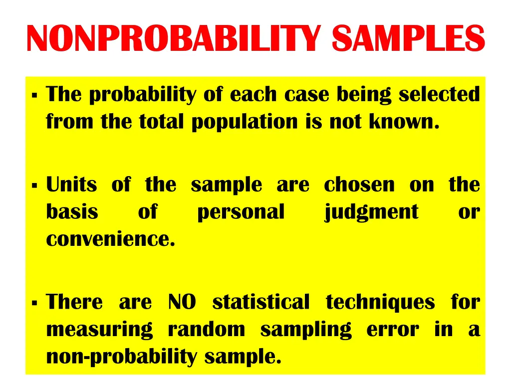 nonprobability samples nonprobability samples