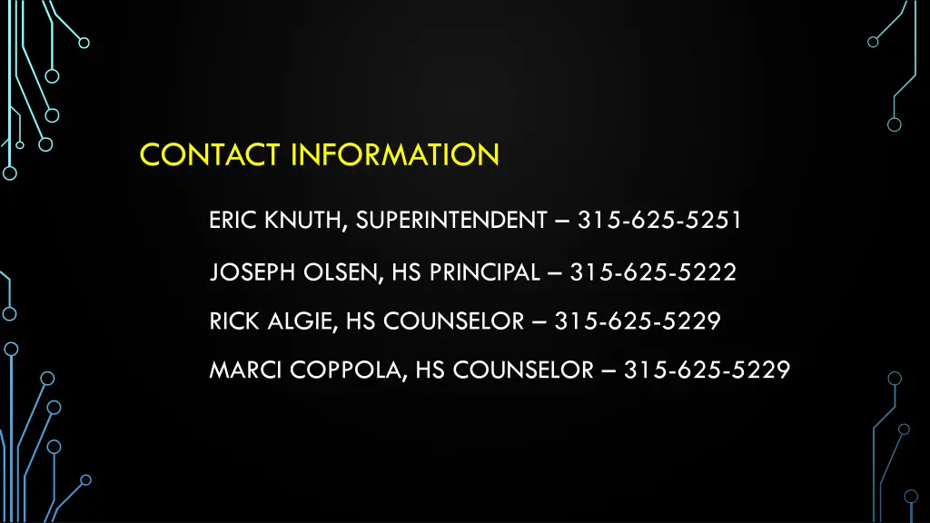 contact information