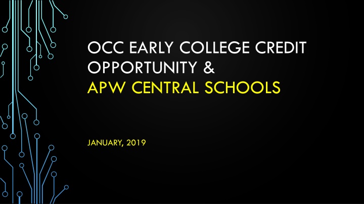 occ early college credit opportunity apw central