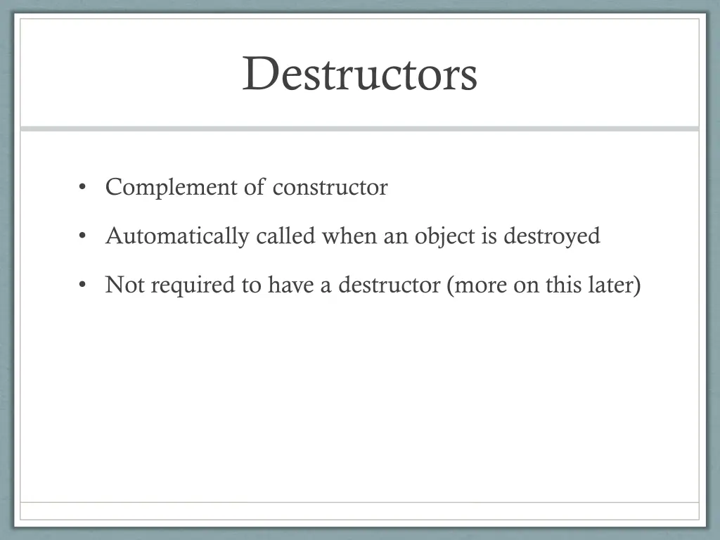 destructors