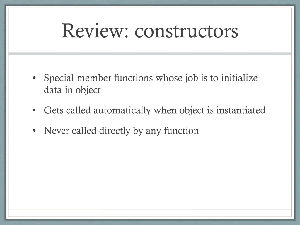 review constructors
