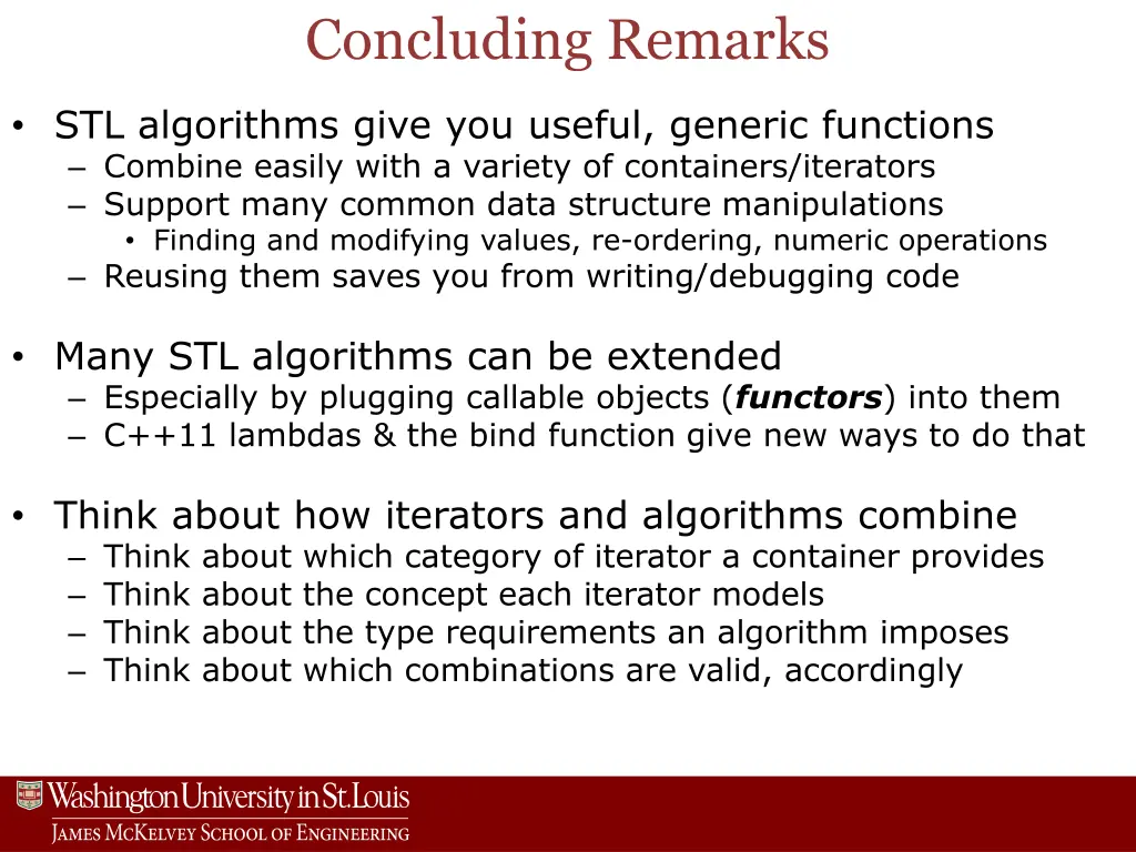 concluding remarks