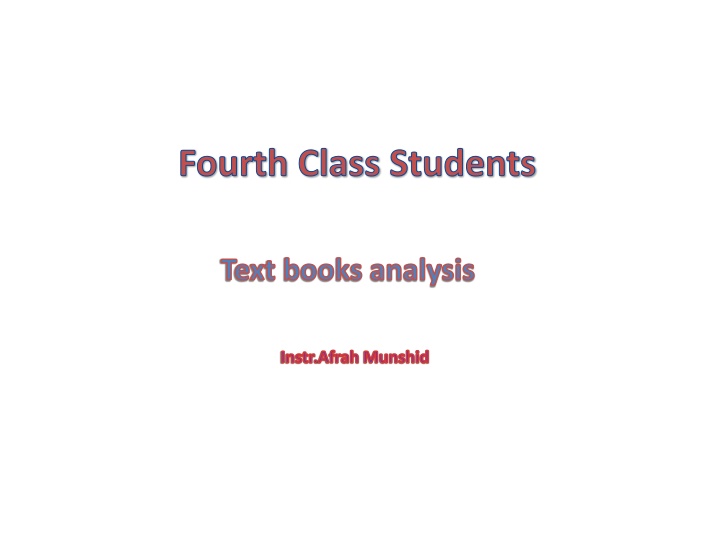 fourth class students