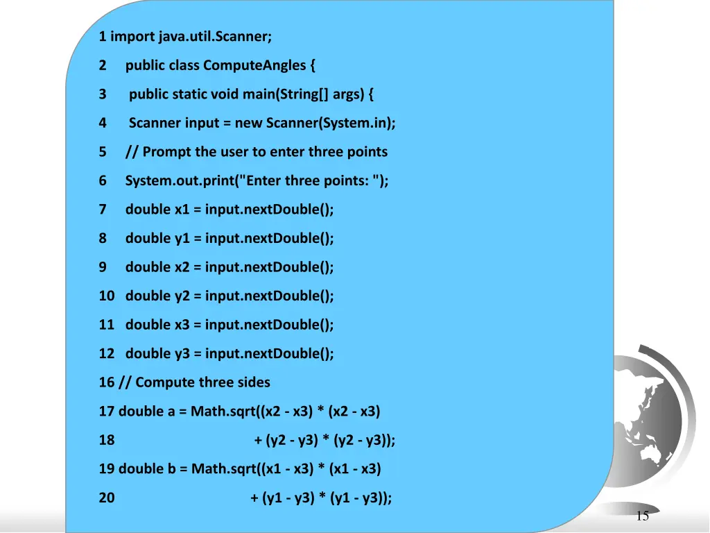 1 import java util scanner
