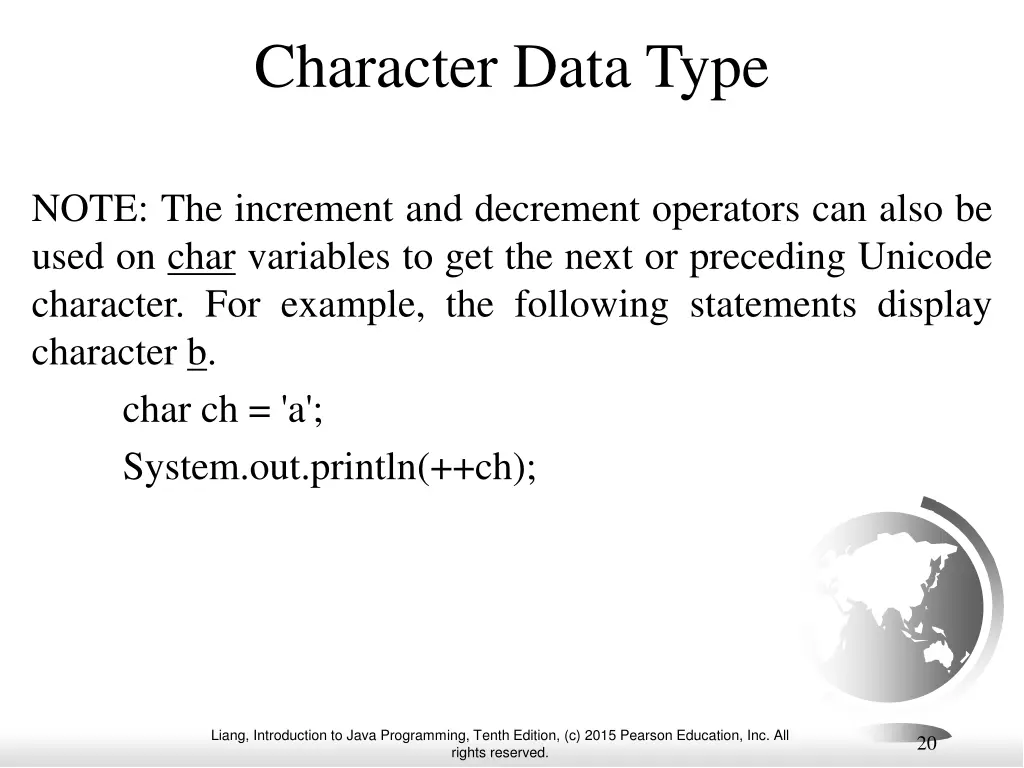 character data type 1