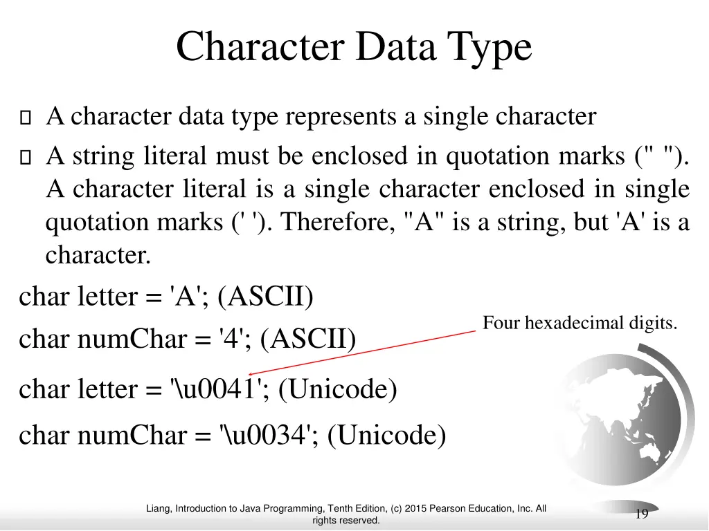 character data type