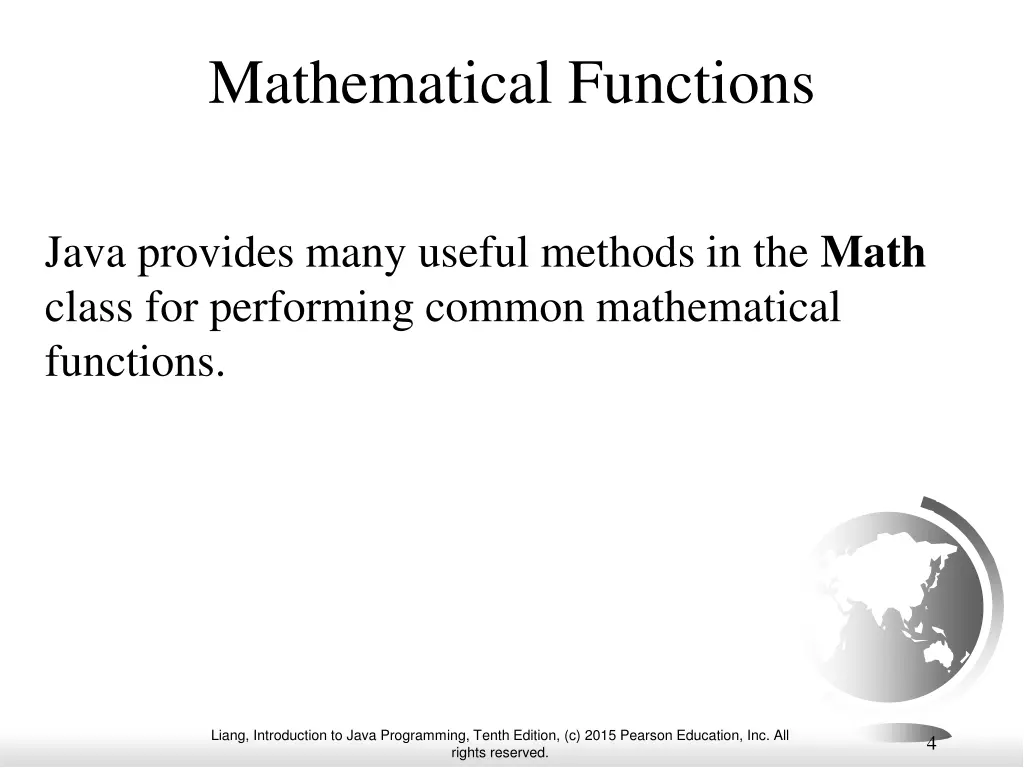 mathematical functions