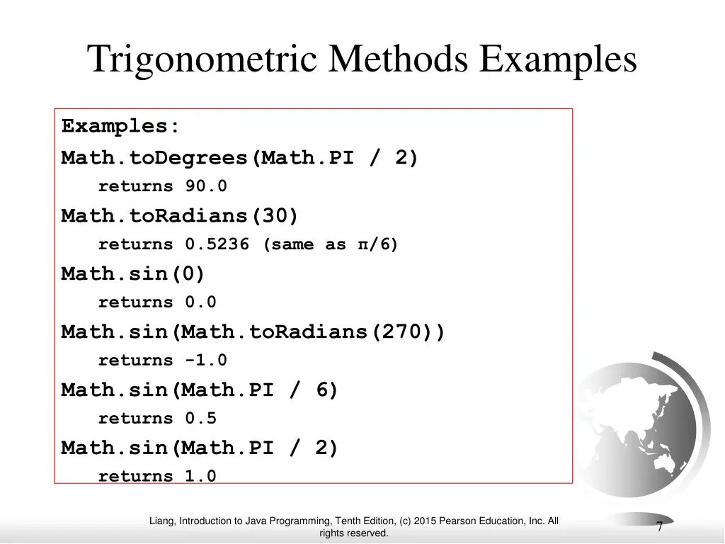 trigonometric methods examples 1