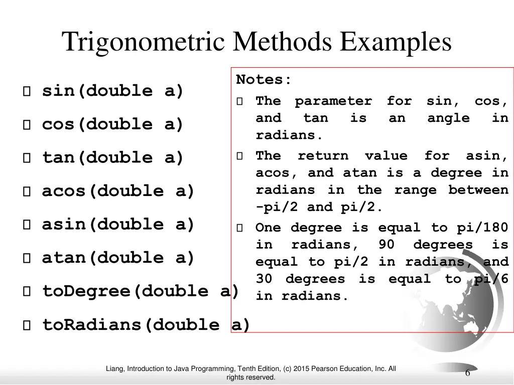 trigonometric methods examples