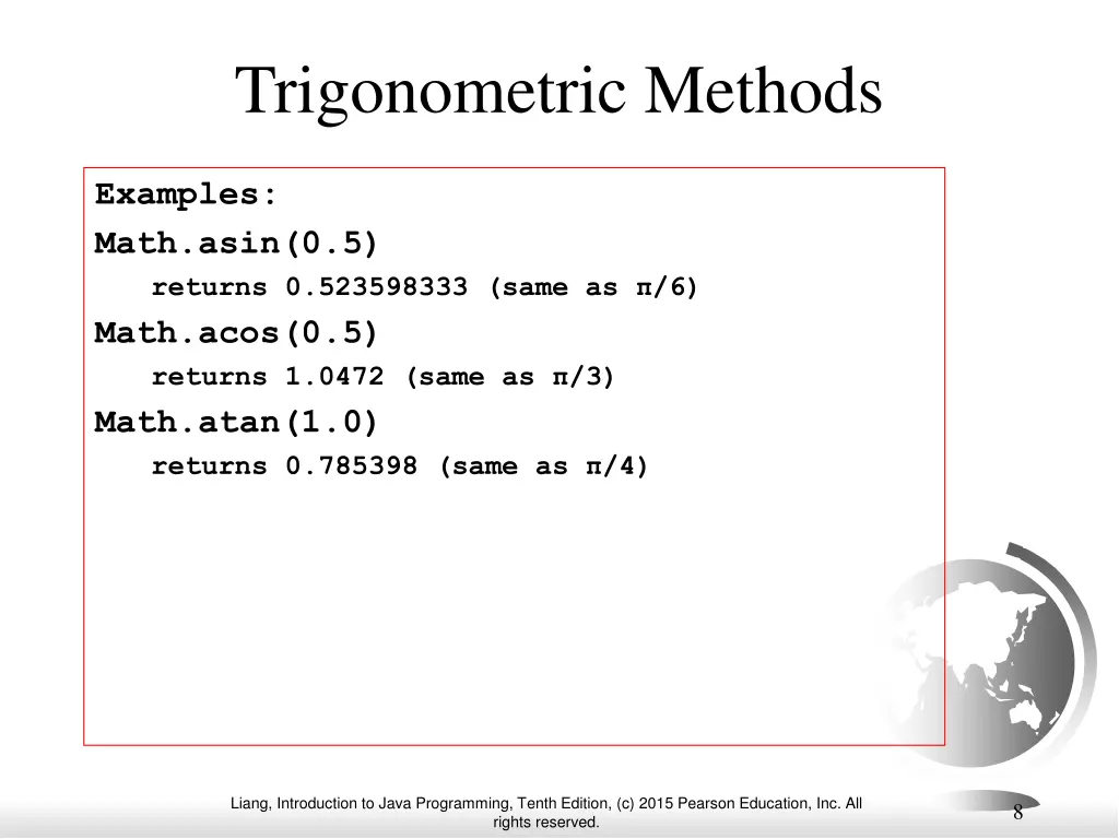 trigonometric methods
