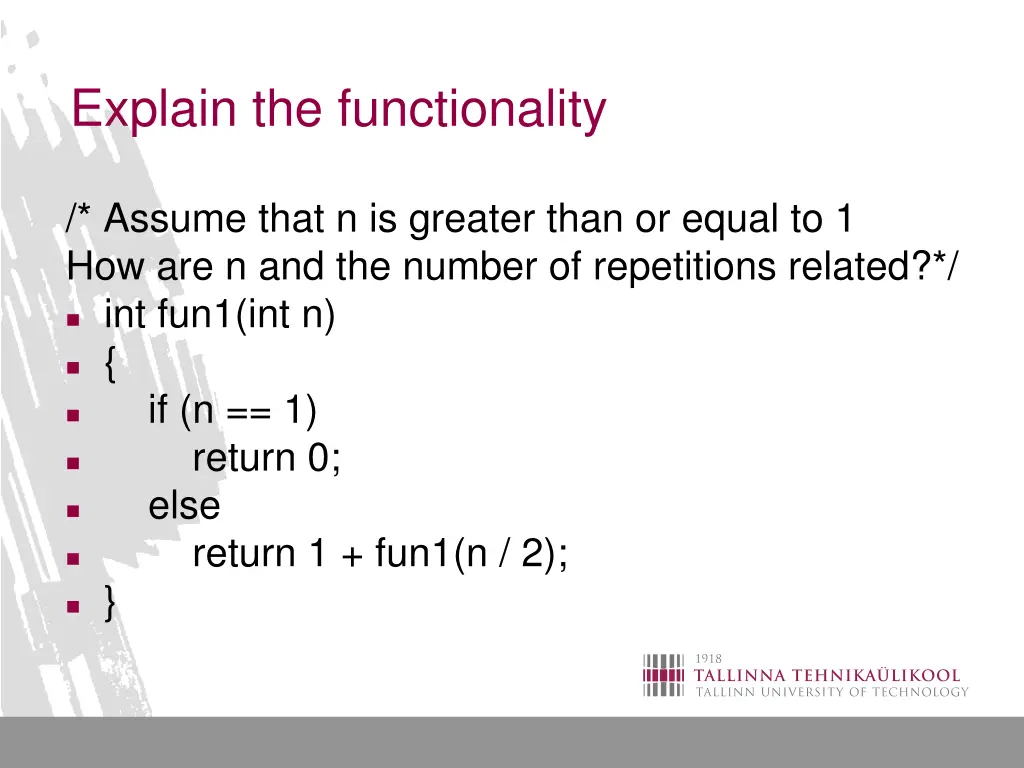 explain the functionality