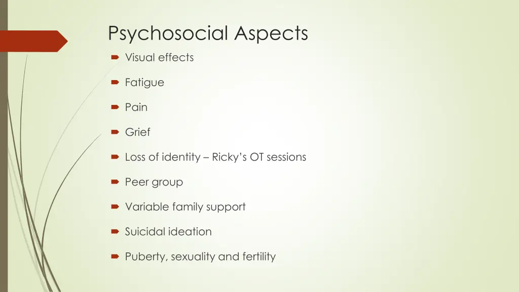 psychosocial aspects