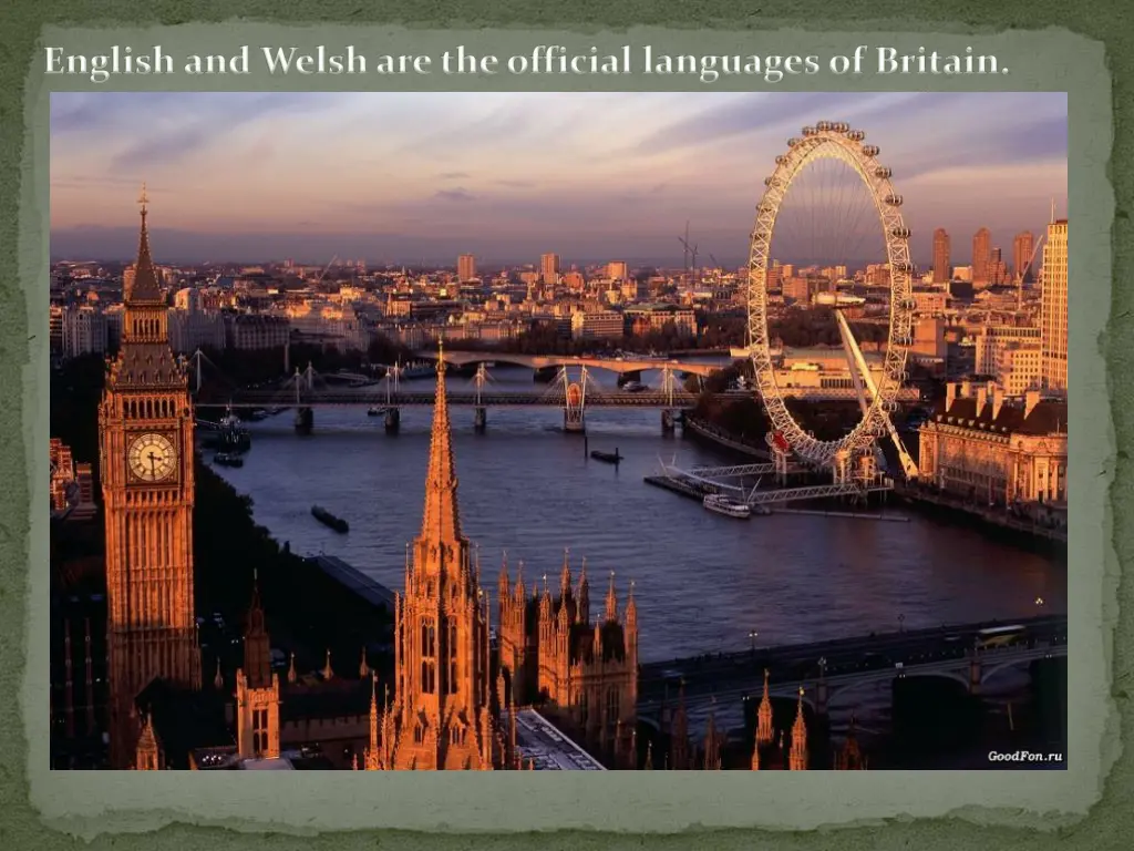 english and welsh are the official languages