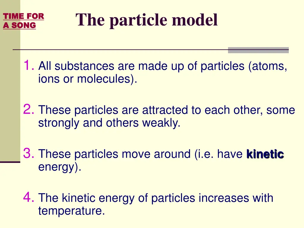 the particle model