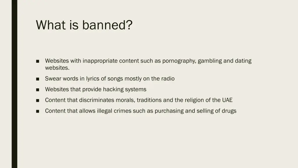 what is banned