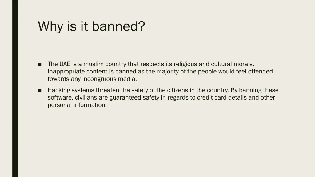 why is it banned