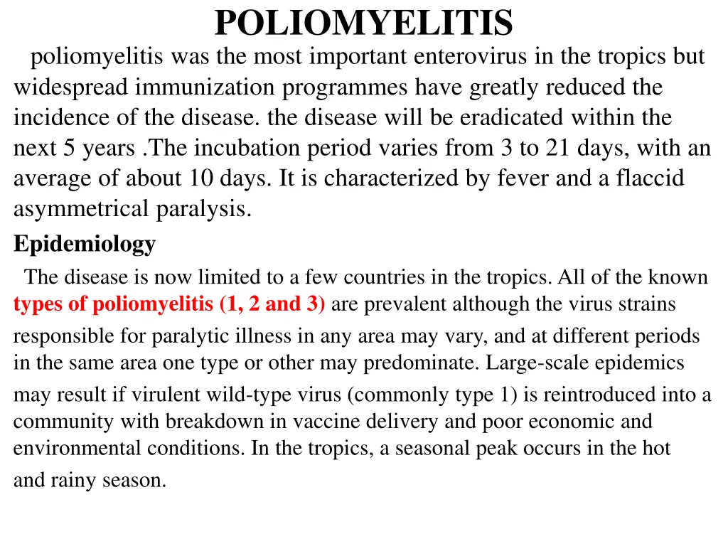 poliomyelitis