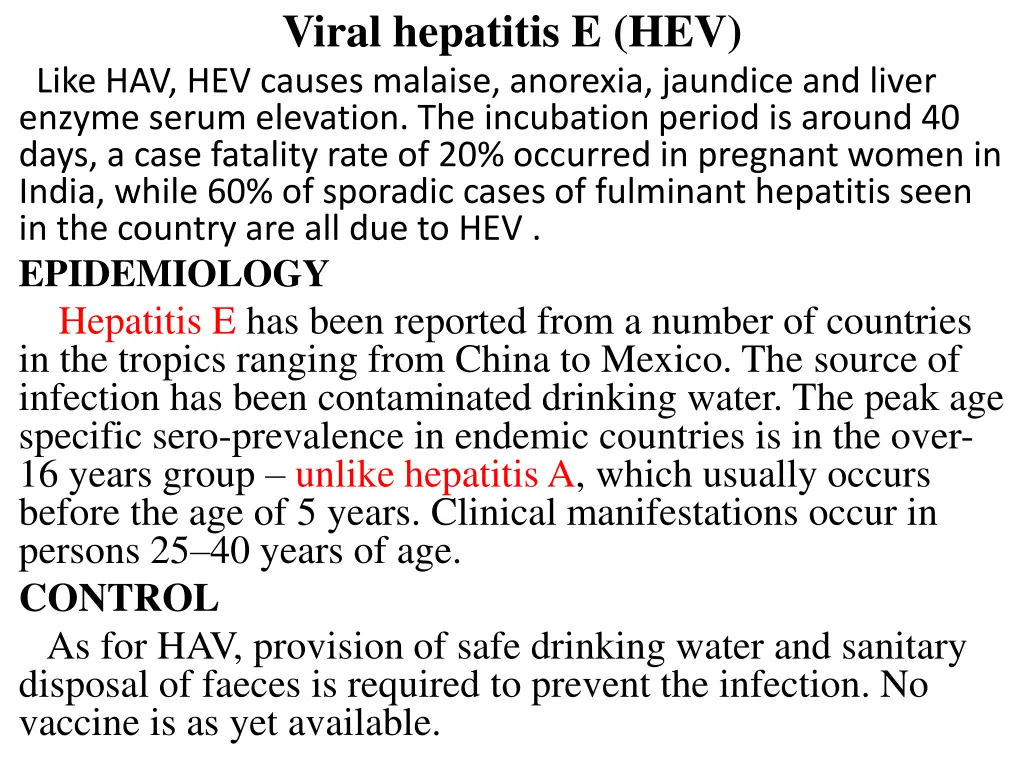 viral hepatitis e hev