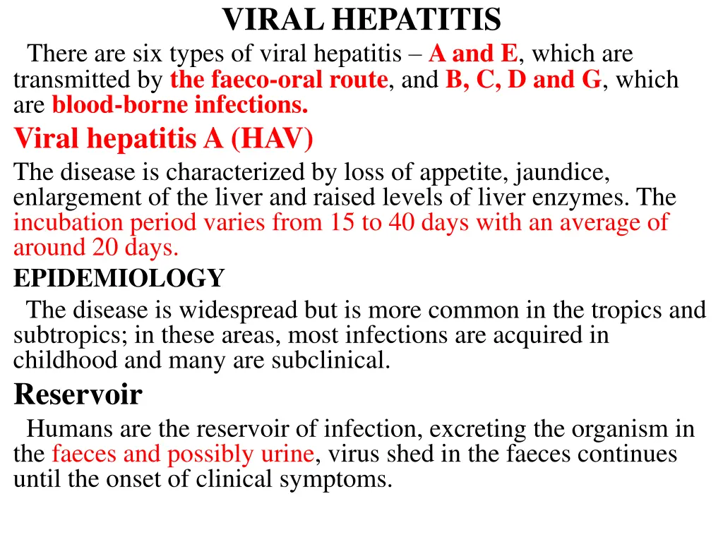 viral hepatitis