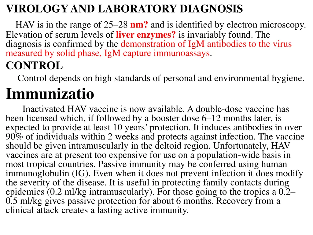 virology and laboratory diagnosis