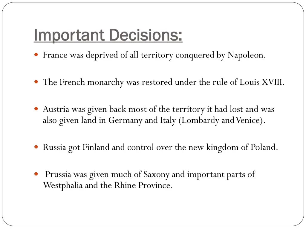 important decisions important decisions