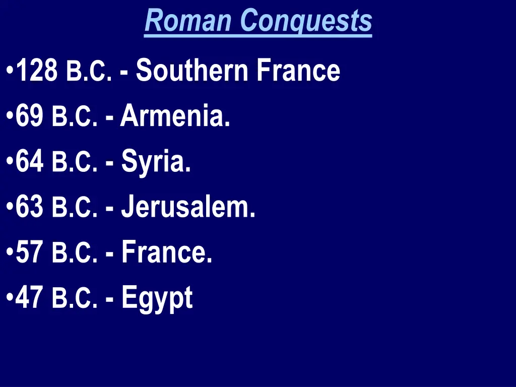 roman conquests 1