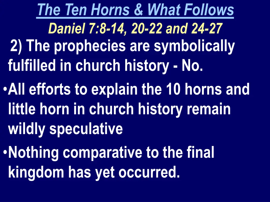 the ten horns what follows daniel 1
