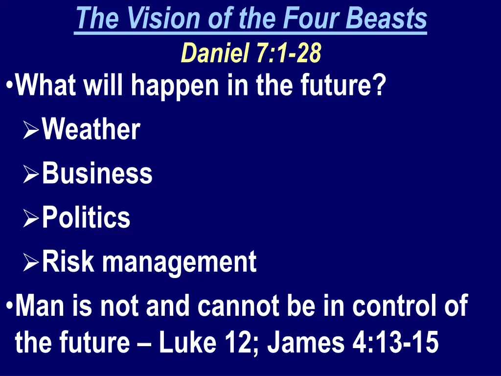 the vision of the four beasts daniel 7 1 28 what