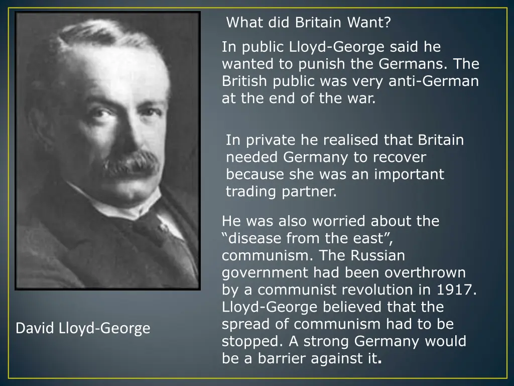 what did britain want
