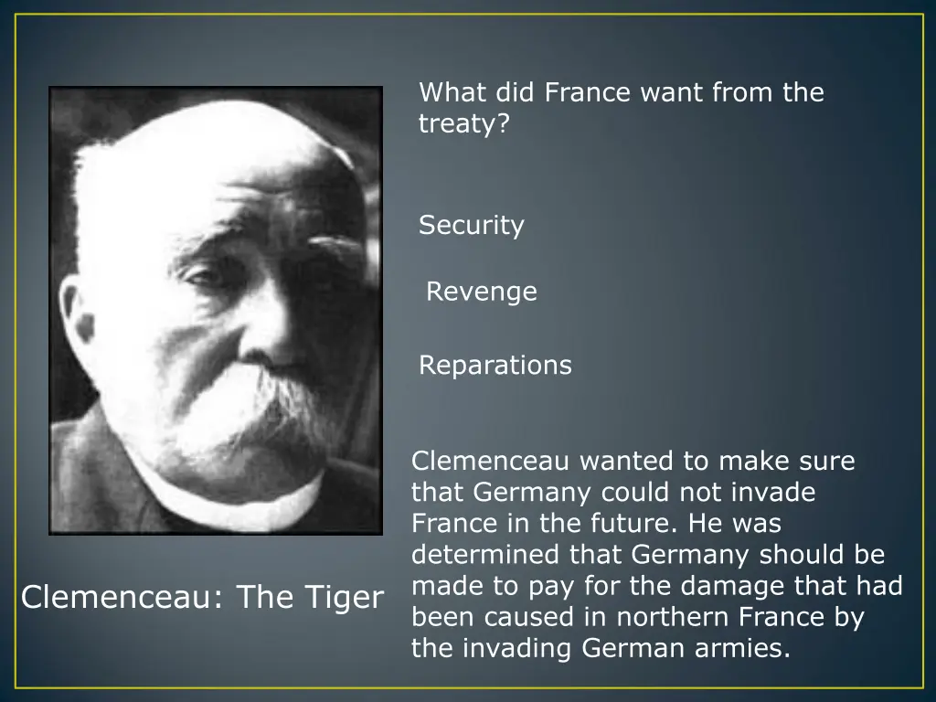 what did france want from the treaty
