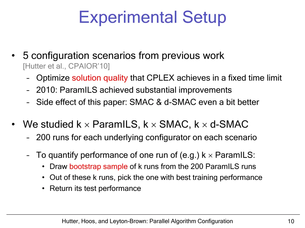 experimental setup