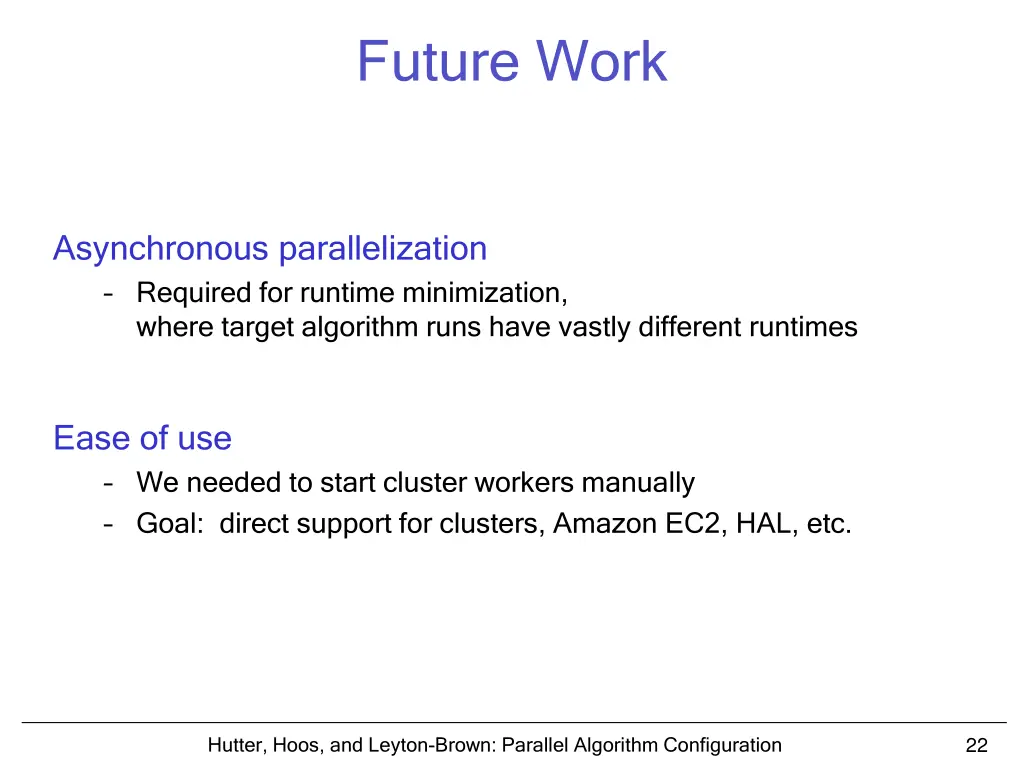 future work