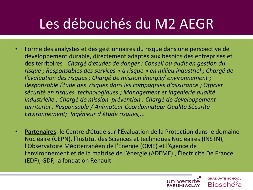les d bouch s du m2 aegr