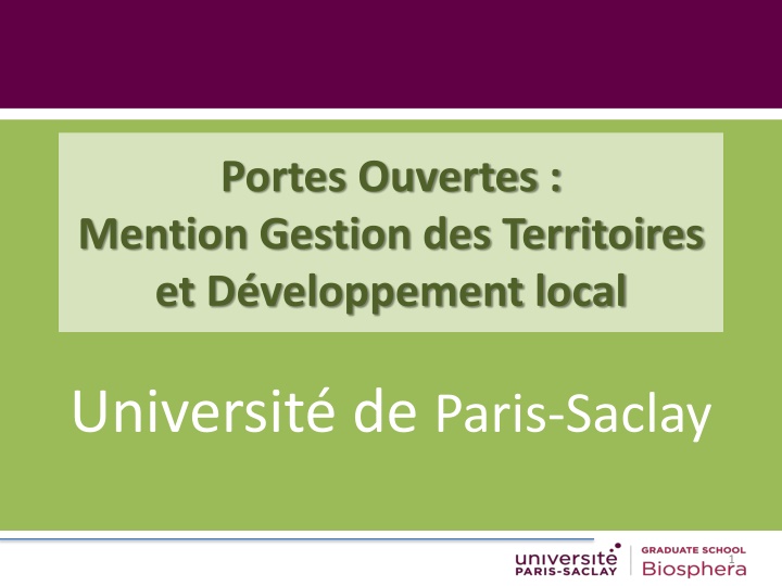 portes ouvertes mention gestion des territoires