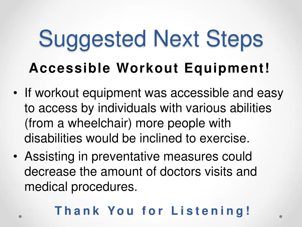 suggested next steps