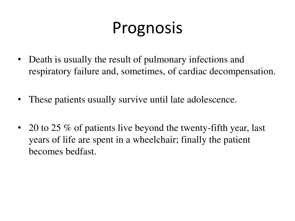 prognosis