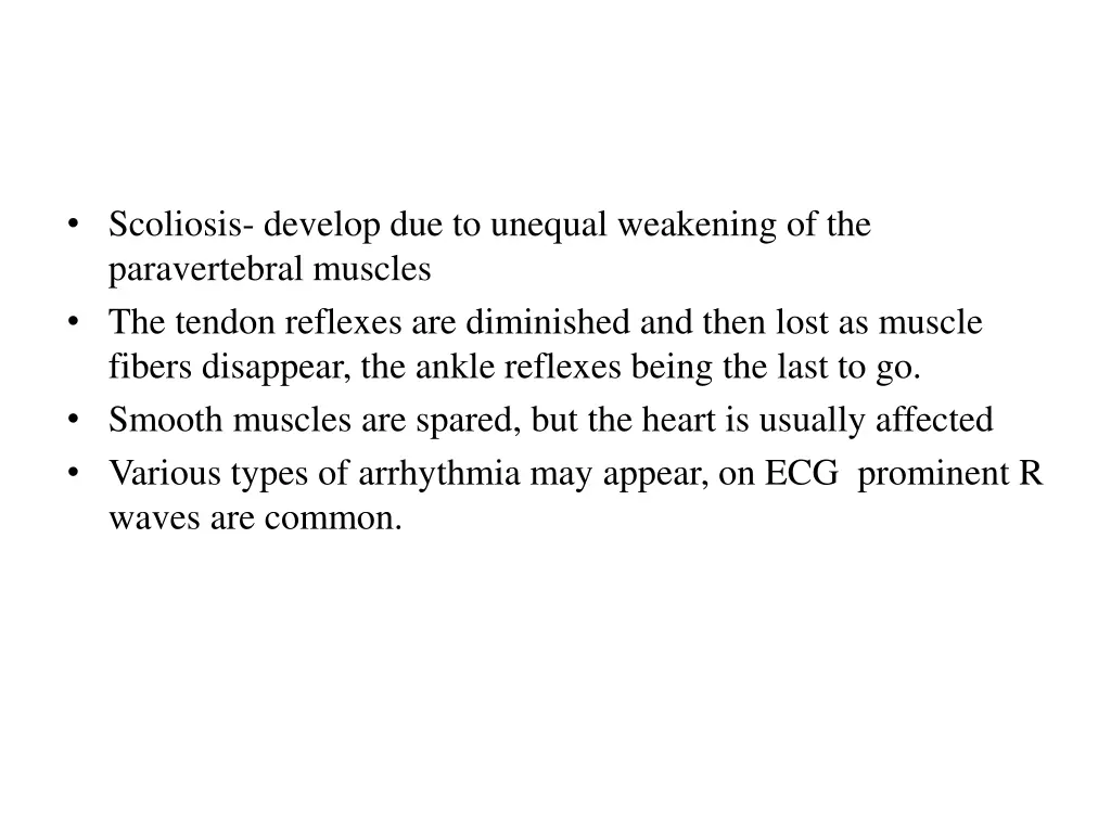 scoliosis develop due to unequal weakening