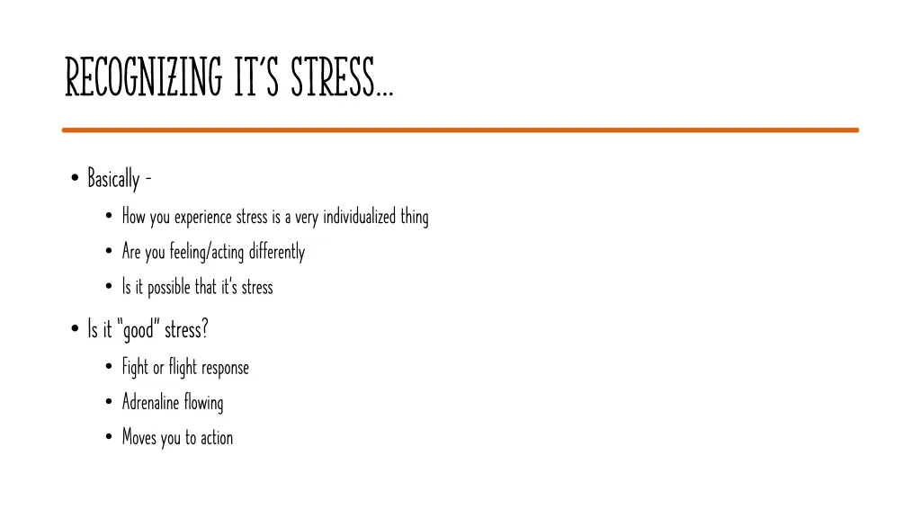 recognizing it s stress 3