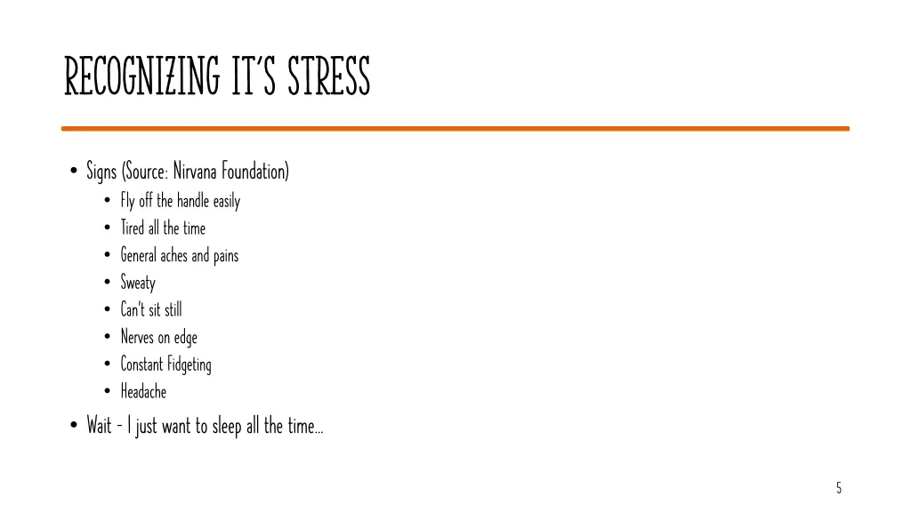 recognizing it s stress