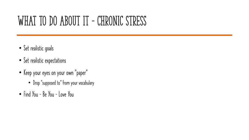what to do about it chronic stress 5