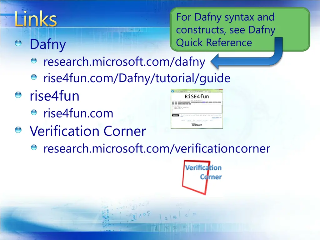 links dafny