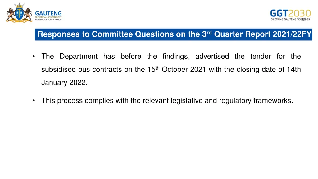 responses to committee questions 10